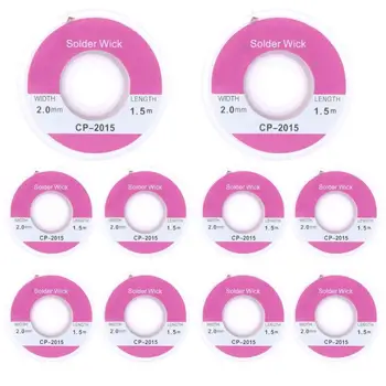 2018 HOT 2 /5 /10pcs 1.5m/5ft Width 2.0mm Solder Wick Remover Desoldering Braid Solder Remover Sucker Flux Wick Cable Wire
2018 HOT 2 /5 /10pcs 1.5m/5ft Width 2.0mm Solder Wick Remover Desoldering Braid Solder Remover Sucker Flux Wick Cable Wire