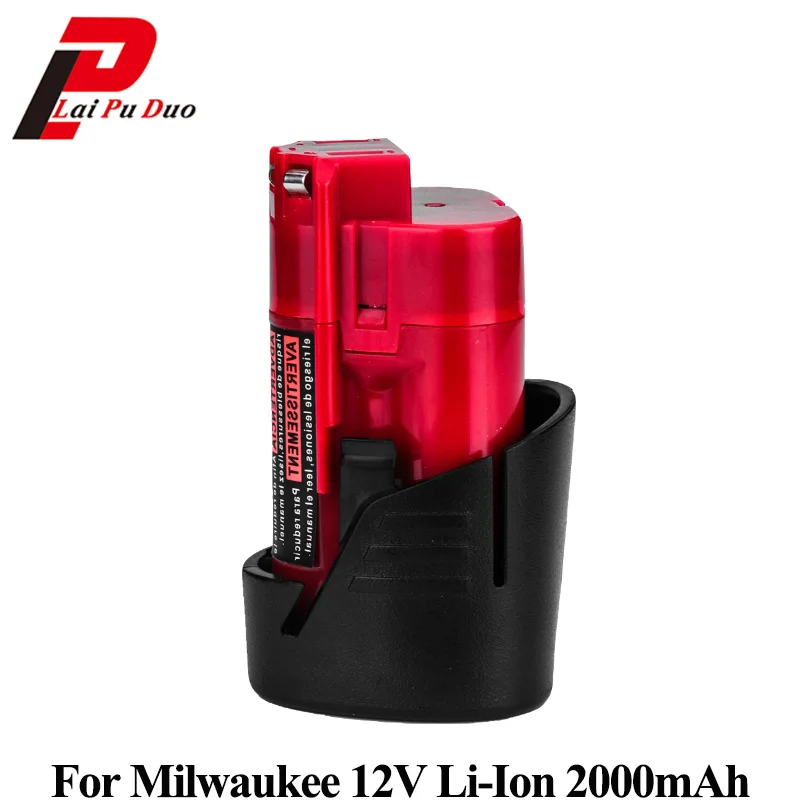 M12 12V 2000mAh Li-ion Power Tools Battery For Milwaukee 48-11-2401 48-11-2402 48-11-2411 M12 2331 2332 2333
M12 12V 2000mAh Li-ion Power Tools Battery For Milwaukee 48-11-2401 48-11-2402 48-11-2411 M12 2331 2332 2333