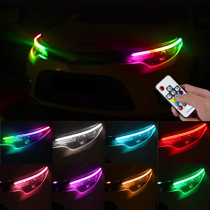 Niscarda 2x 45 60 cm Universal Waterproof Flexible RGB Daytime Running Light DRL Multi Color LED Strip Turn Signal Lights
Niscarda 2x 45 60 cm Universal Waterproof Flexible RGB Daytime Running Light DRL Multi Color LED Strip Turn Signal Lights