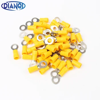 DIANQI RV5.5-6 Yellow Ring insulated terminal cable Crimp Terminal suit 4-6mm2 Cable Wire Connector 100PCS/Pack RV5-6 RV
DIANQI RV5.5-6 Yellow Ring insulated terminal cable Crimp Terminal suit 4-6mm2 Cable Wire Connector 100PCS/Pack RV5-6 RV