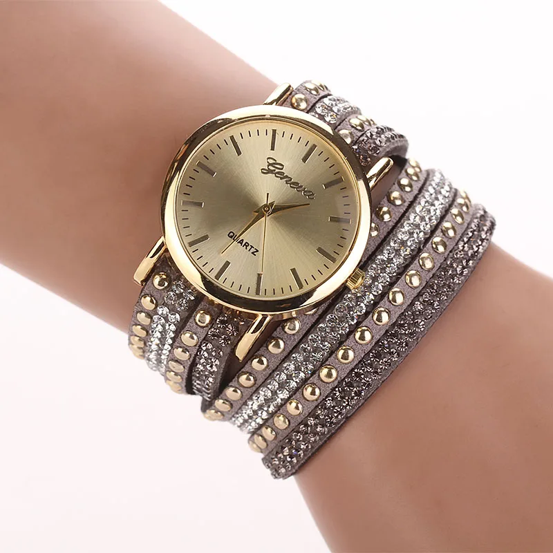 Creative Watches 1PC Bracelet Quartz Watch Women relogio feminino Women Crystal Rivet Bracelet Braided Winding Wrap Watch
Creative Watches 1PC Bracelet Quartz Watch Women relogio feminino Women Crystal Rivet Bracelet Braided Winding Wrap Watch