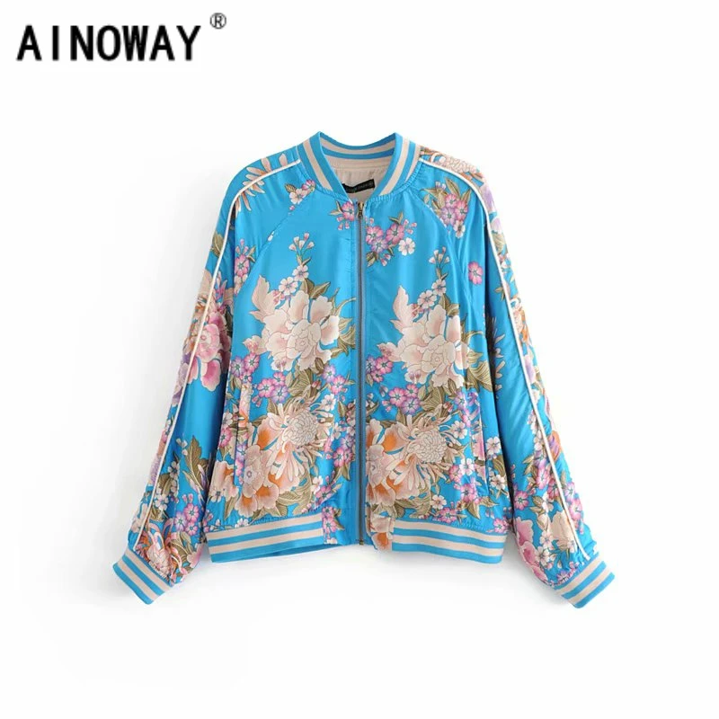 2018 Autumn Winter Military floral print rayon Coats Large Size Waterproof women Air Force Pilot Bomber Boho Jacket oversized
2018 Autumn Winter Military floral print rayon Coats Large Size Waterproof women Air Force Pilot Bomber Boho Jacket oversized