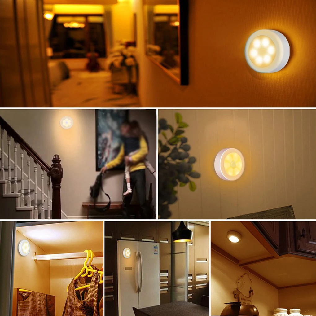 Automatic Sensor 6 Led Night Light Wireless Detector Wall Lamp Light Auto On/Off Closet Battery Power Light
Automatic Sensor 6 Led Night Light Wireless Detector Wall Lamp Light Auto On/Off Closet Battery Power Light
