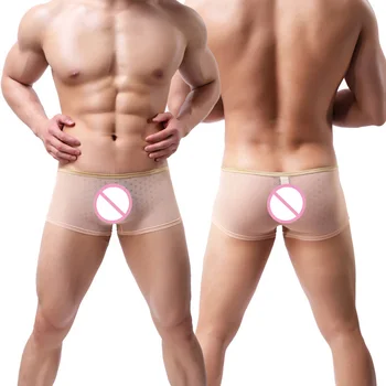 men sexy transparent boxer underwear gay lace erotic shorts underpants panties thin breathable slip homme sexy cueca masculina
men sexy transparent boxer underwear gay lace erotic shorts underpants panties thin breathable slip homme sexy cueca masculina