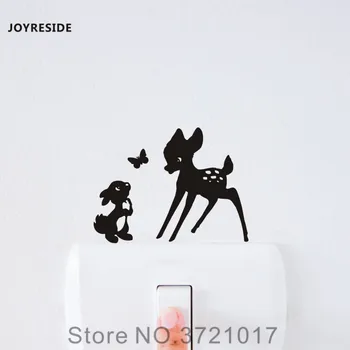 JOYRESIDE Bambi Squirrel Butterfly Funny Light Switch Small Wall Decal Vinyl Sticker Kids Room Home Decor House Decoration XY152
JOYRESIDE Bambi Squirrel Butterfly Funny Light Switch Small Wall Decal Vinyl Sticker Kids Room Home Decor House Decoration XY152