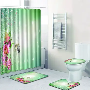 Flower Plant Bath Mat and Shower Curtain Set 50x80 Green Carpet Bathroom Sets Toilet Mat Accessories Anti Slip Foot Pads New
Flower Plant Bath Mat and Shower Curtain Set 50x80 Green Carpet Bathroom Sets Toilet Mat Accessories Anti Slip Foot Pads New