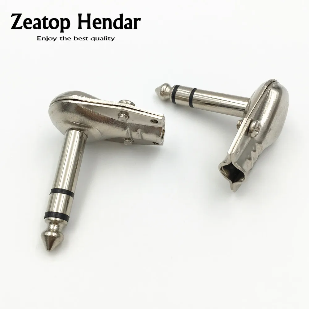 2Pcs Metal 90 Degree Right Angle 6.35 mm 3 Pole Stereo Jack Plug 6.35mm Guitar Phono Pancake 1/4 Inch Connector
2Pcs Metal 90 Degree Right Angle 6.35 mm 3 Pole Stereo Jack Plug 6.35mm Guitar Phono Pancake 1/4 Inch Connector