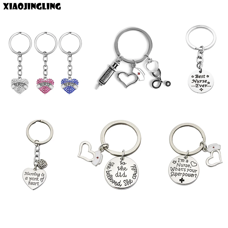 XIAOJINGLING Syringe Stethoscope Keychain KeyChain Keyring Doctor Nurse Cap Heart Physician Medical Graduation Women Girl Gift
XIAOJINGLING Syringe Stethoscope Keychain KeyChain Keyring Doctor Nurse Cap Heart Physician Medical Graduation Women Girl Gift