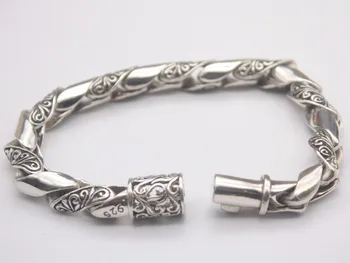 New Real S925 Sterling Silver Chain Women Lucky Decorative Pattern Bracelet Wide 9mm
New Real S925 Sterling Silver Chain Women Lucky Decorative Pattern Bracelet Wide 9mm