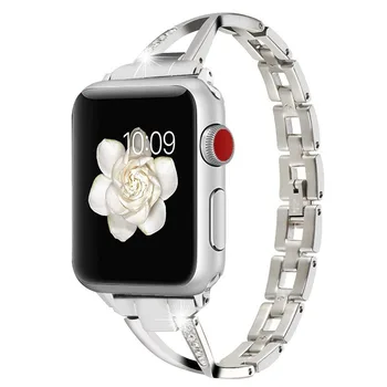 Woman Smart Watch Bands for apple Watch 2/3/4 Series Metal X-Type Diamond Strap 38/40/42/44mm Bands Bracelet
Woman Smart Watch Bands for apple Watch 2/3/4 Series Metal X-Type Diamond Strap 38/40/42/44mm Bands Bracelet