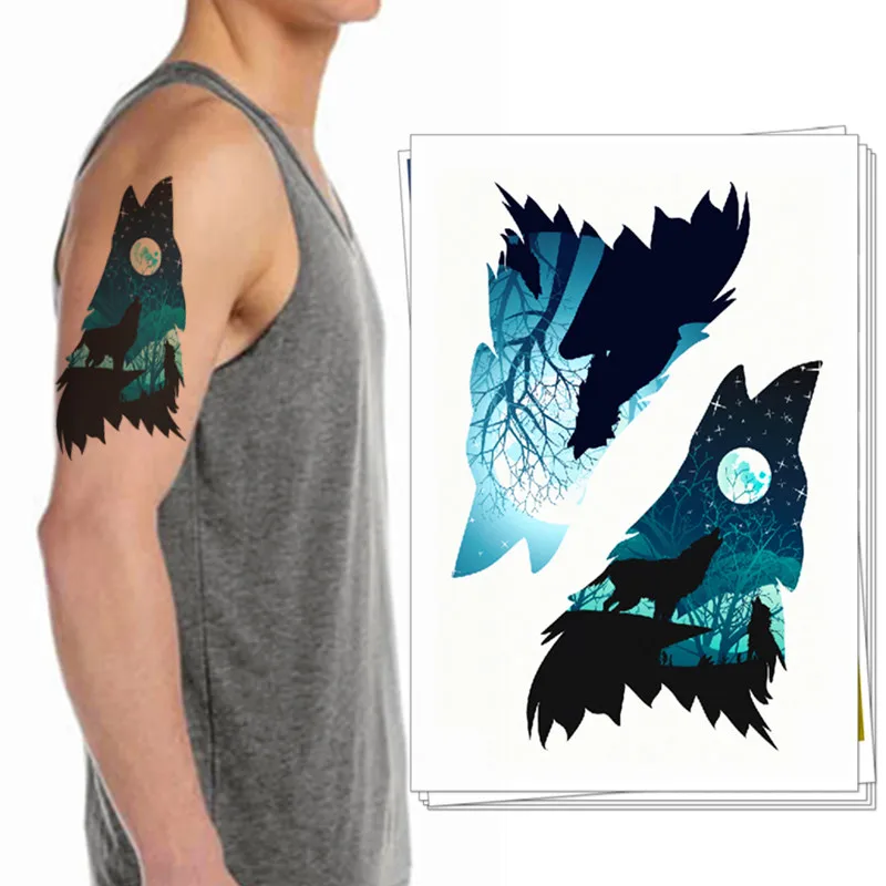 Cool 2 Wolves Designs Party Temporary Tattoo Sticker Water Transfer Flash Tatoo Body Art Summer Tatto Waterproof 3-5 Days
Cool 2 Wolves Designs Party Temporary Tattoo Sticker Water Transfer Flash Tatoo Body Art Summer Tatto Waterproof 3-5 Days