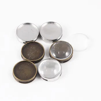 30pcs Antique Silver Brass Slider Bead Charms Cabochon Setting, Fit 18mm Round Cabochon, Hole Size 2*16mm DIY Jewelry Materials
30pcs Antique Silver Brass Slider Bead Charms Cabochon Setting, Fit 18mm Round Cabochon, Hole Size 2*16mm DIY Jewelry Materials