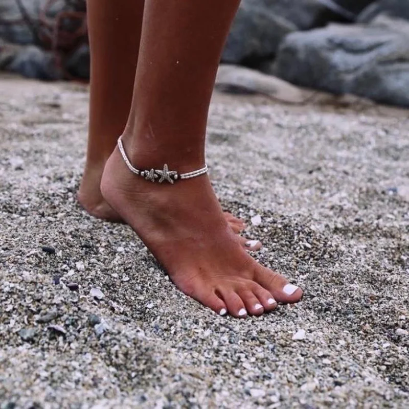 Bohemian Vintage Anklet For Women Round Rune Starfish Anklets Pull Beads Handmade barefoot Sandals Statement Foot Jewelry
Bohemian Vintage Anklet For Women Round Rune Starfish Anklets Pull Beads Handmade barefoot Sandals Statement Foot Jewelry
