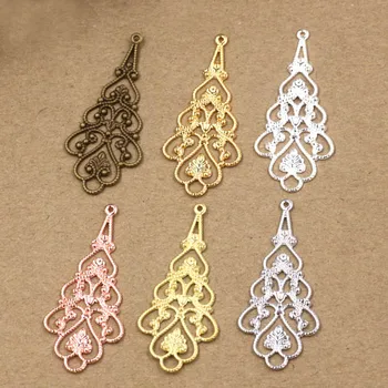 18x41mm Vintage Filigree Flat Flower Connectors Metal Wraps Links European Charms Hair Clasp Bu Yao Accessories Findings
18x41mm Vintage Filigree Flat Flower Connectors Metal Wraps Links European Charms Hair Clasp Bu Yao Accessories Findings