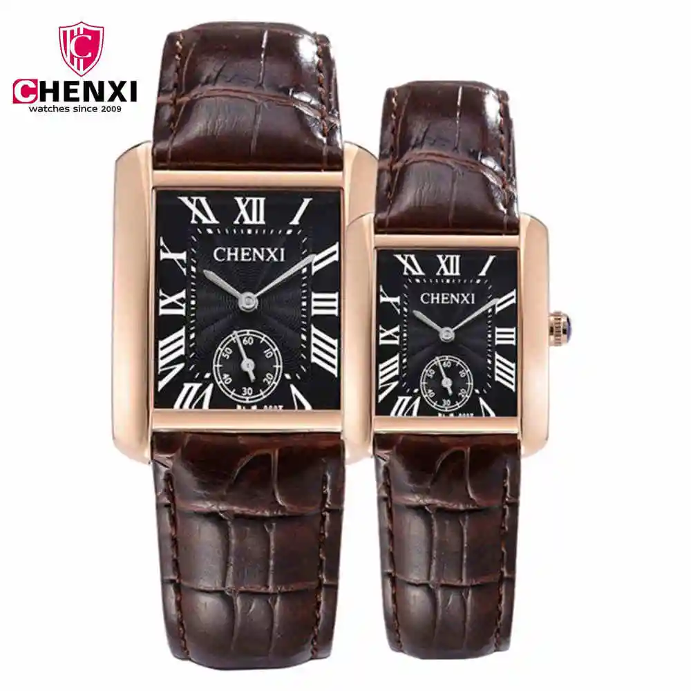 CHENXI Fashion Women Casual Brand Quartz Watch Gold Square Small Dial Work Watches For Men With Quality Leather strap PENGNATATE
CHENXI Fashion Women Casual Brand Quartz Watch Gold Square Small Dial Work Watches For Men With Quality Leather strap PENGNATATE