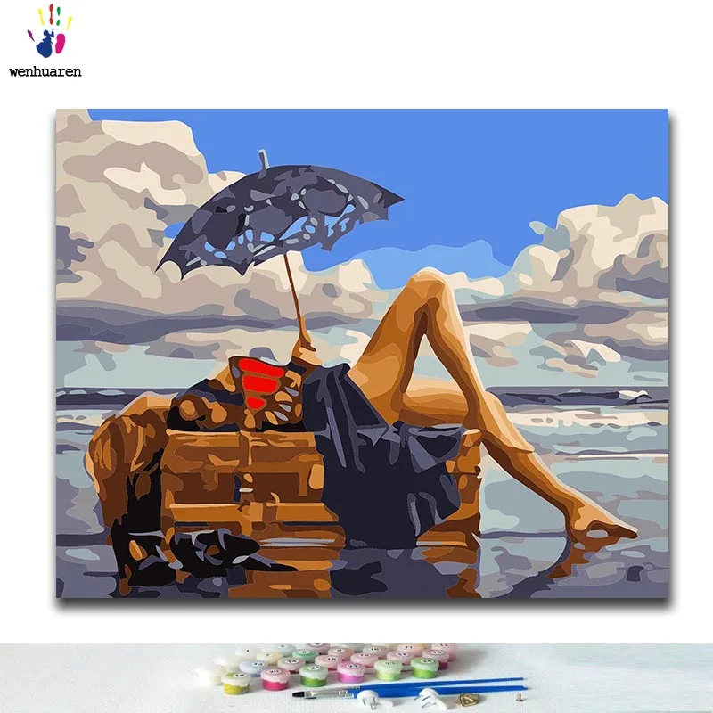 DIY Coloring paint by numbers Woman lying by the sea paintings by numbers with kits 40x50 framed
DIY Coloring paint by numbers Woman lying by the sea paintings by numbers with kits 40x50 framed
