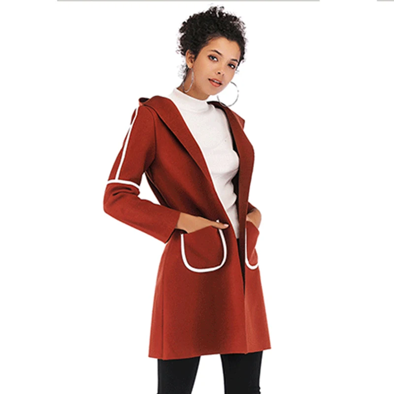 Women Hooded Woolen Trench Coat 2019 New Spriing Autumn Cardigan Warm Coats Ladies High Street Fashion Clothes
Women Hooded Woolen Trench Coat 2019 New Spriing Autumn Cardigan Warm Coats Ladies High Street Fashion Clothes