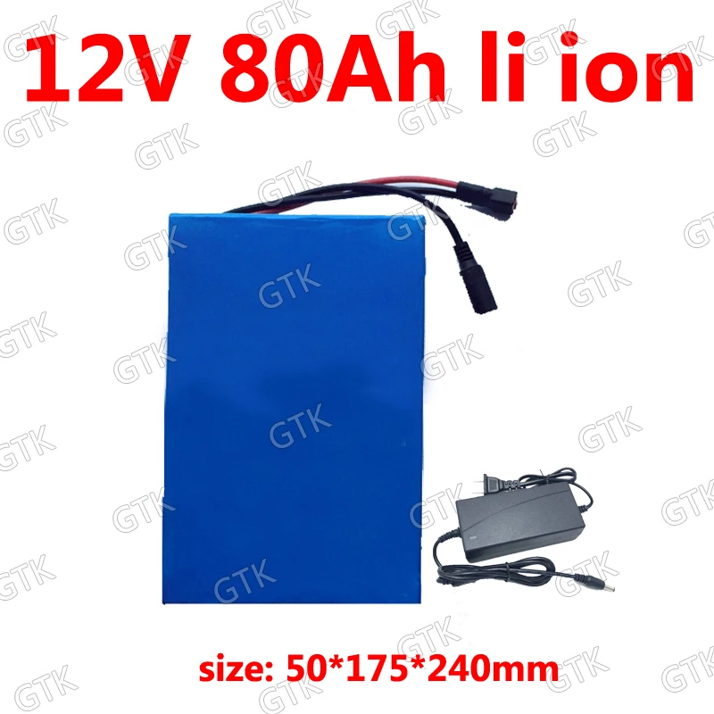 GTK 12v 80ah lithium ion battery 18650 BMS 3S li ion for golf cart light Solar energy Inverter speaker traffic sign +10A charger
GTK 12v 80ah lithium ion battery 18650 BMS 3S li ion for golf cart light Solar energy Inverter speaker traffic sign +10A charger