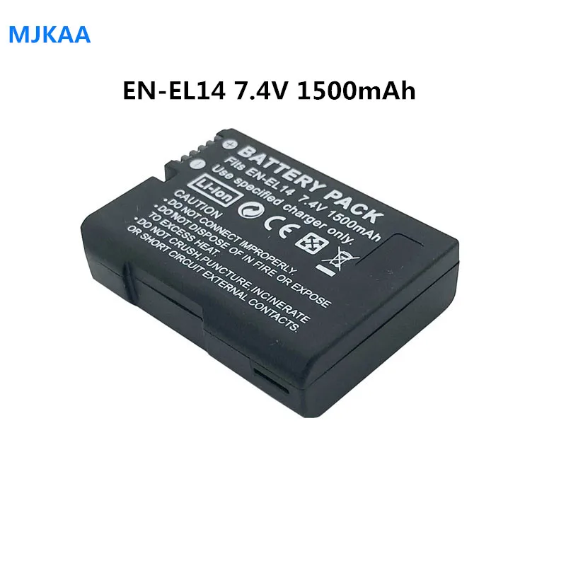 2pcs 7.4V 1500mAh EN-EL14 Batteries D5200 D3100 D3200 D5100 P7000 P7100 MH-24 Camera Battery for Nikon ENEL14
2pcs 7.4V 1500mAh EN-EL14 Batteries D5200 D3100 D3200 D5100 P7000 P7100 MH-24 Camera Battery for Nikon ENEL14
