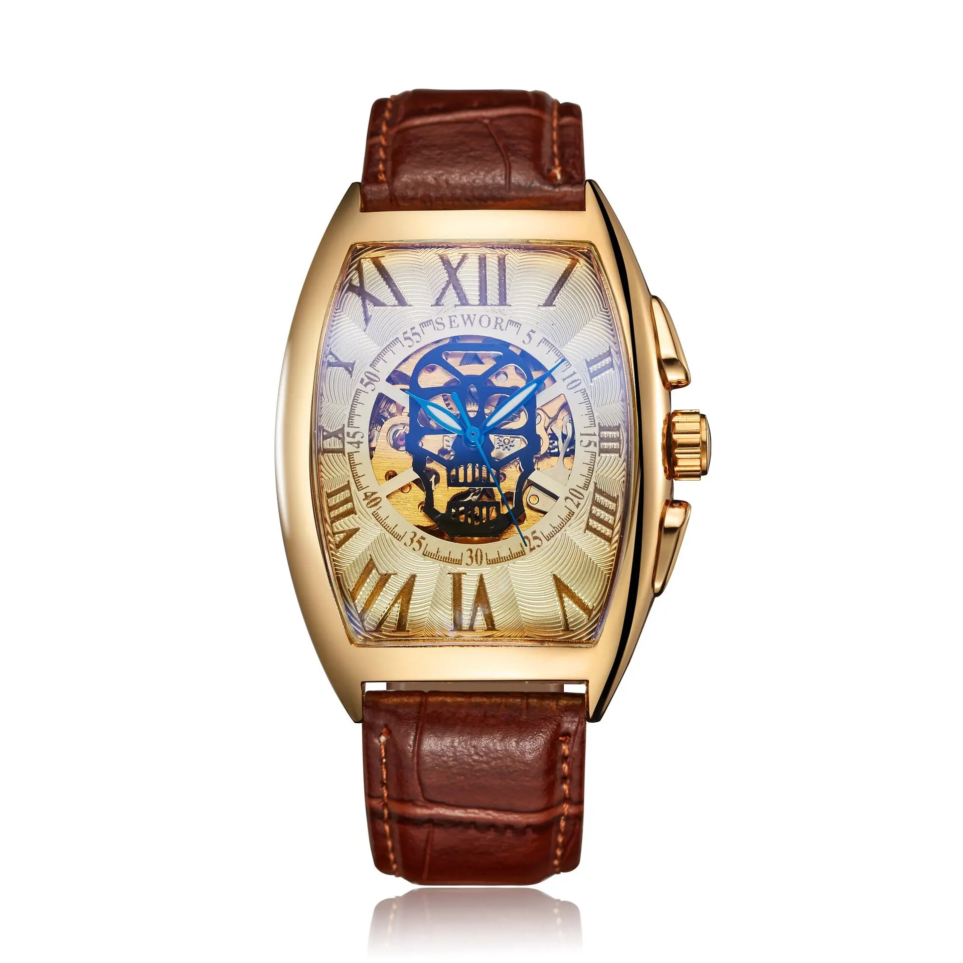 Forsining Watch Golden Manual Machinery Watch with Men's Fashion Leisure Mesh Strip
Forsining Watch Golden Manual Machinery Watch with Men's Fashion Leisure Mesh Strip