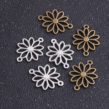 14PCS 19*25mm New Product Two Color Openwork Flowers Charms Plant Connector Jewelry Metal Alloy Jewelry Marking
14PCS 19*25mm New Product Two Color Openwork Flowers Charms Plant Connector Jewelry Metal Alloy Jewelry Marking
