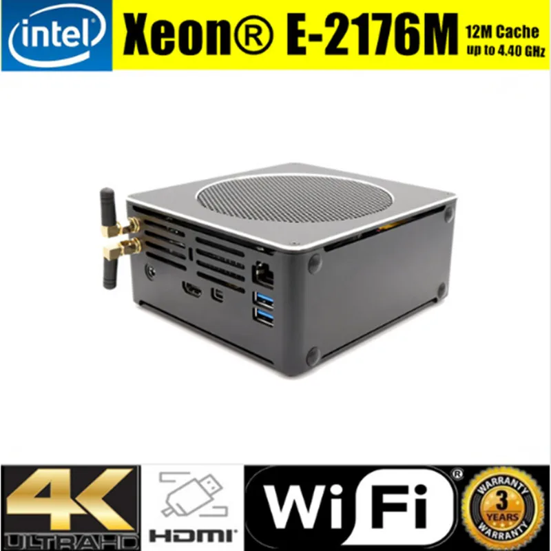 Eglobal Coffee Lake Mini PC Xeon E-2176M 6 Core 12 Threads Max 32GB DDR4 2*M.2 SSD Intel UHD Graphics P630 Mini DP HD WiFi AC
Eglobal Coffee Lake Mini PC Xeon E-2176M 6 Core 12 Threads Max 32GB DDR4 2*M.2 SSD Intel UHD Graphics P630 Mini DP HD WiFi AC
