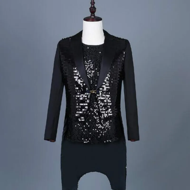 2019 new summer annual meeting, the ceremonial western decoration, men's host, swallowtail dress, sequin, stage costume
2019 new summer annual meeting, the ceremonial western decoration, men's host, swallowtail dress, sequin, stage costume