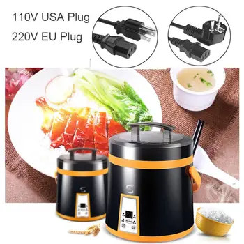 

1.6L Mini 110V Rice Cooker Electric Heating Lunch box Stew Soup Noodles portable Cooking pot Porridge Cooking Machine steamer