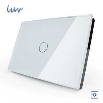 

Livolo Smart Home US/AU standard, White Glass Panel Dimmer Wall Switch, Light Home 1 Gang 1 Way VL-C301D-81 for Led Light