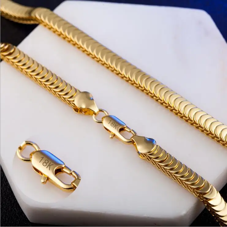 MEEKCAT 20 Inches 7MM Snake Bone Chain Gold Filled Stainless Steel Double Curb Cuban Link Chain Necklaces for Men Jewelry
MEEKCAT 20 Inches 7MM Snake Bone Chain Gold Filled Stainless Steel Double Curb Cuban Link Chain Necklaces for Men Jewelry
