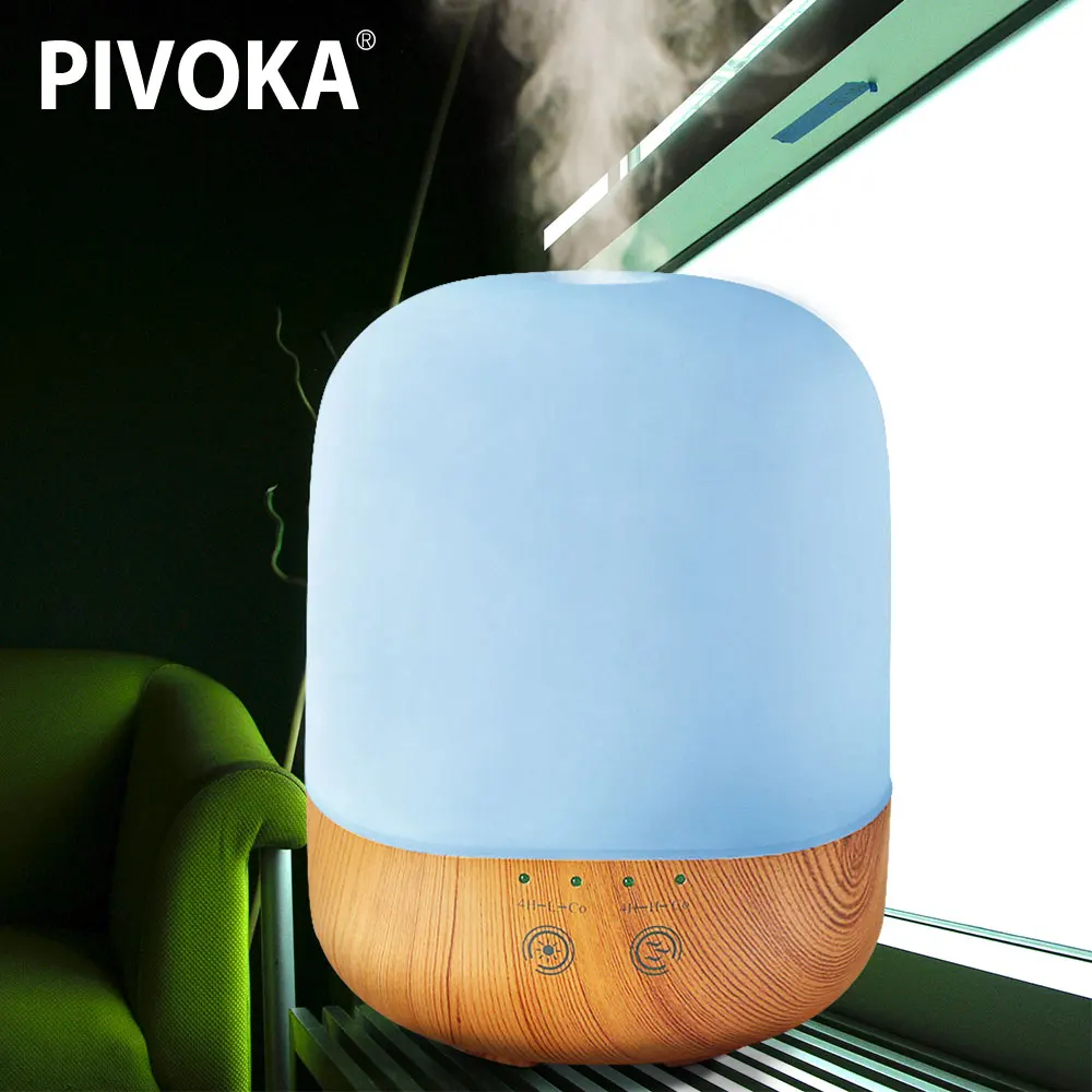 

PIVOKA 300ml Aroma Air Humidifier Essential Oil Diffuser Electric Ultrasonic Aromaterapia Mist Maker Humificador for Home 300A