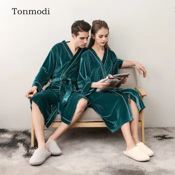 Couple's Robe Velour Ladies Nightgown sleep Robes Men and Women Match Nightgown 4 Colors
Couple's Robe Velour Ladies Nightgown sleep Robes Men and Women Match Nightgown 4 Colors