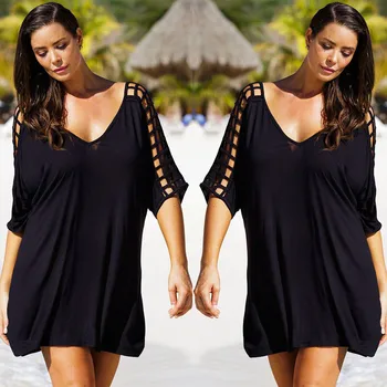 New Plus Size Womens T Shirt Half Sleeve V-neck Summer Loose Gray Black Long Tee Tops Hot Sale Lady Beach Bikini Cover-up M-XXXL
New Plus Size Womens T Shirt Half Sleeve V-neck Summer Loose Gray Black Long Tee Tops Hot Sale Lady Beach Bikini Cover-up M-XXXL