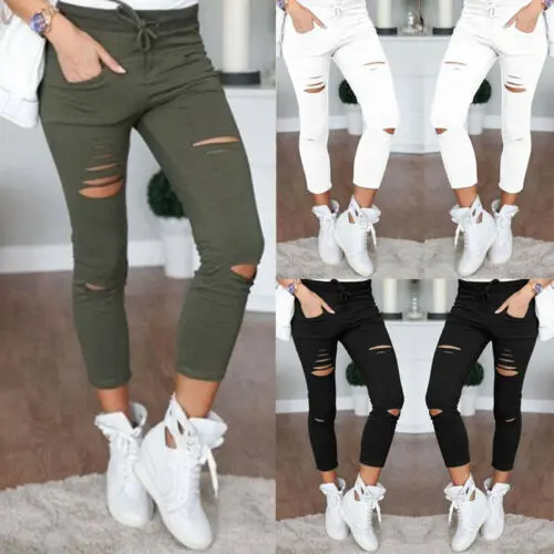 HOT SALE 2019 New Fashion Women Skinny Ripped Holes Jeans Pants High Waist Solid Stretch Slim Pencil Trousers S-2XL
HOT SALE 2019 New Fashion Women Skinny Ripped Holes Jeans Pants High Waist Solid Stretch Slim Pencil Trousers S-2XL