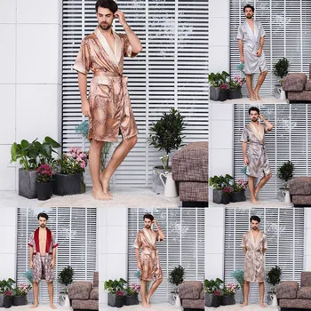 Summer Fashion Simulation Silk Long Section Sleeves Home Service Thin Men's Pajamas Set Wholesale Free Ship пижама мужская Z4
Summer Fashion Simulation Silk Long Section Sleeves Home Service Thin Men's Pajamas Set Wholesale Free Ship пижама мужская Z4
