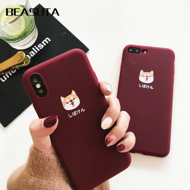 funny Wine Red case for iphone XS MAX 6 6s iphone 7 7plus 8 8plus x candy color soft cover pink Shiba Inu back cover phone case
funny Wine Red case for iphone XS MAX 6 6s iphone 7 7plus 8 8plus x candy color soft cover pink Shiba Inu back cover phone case