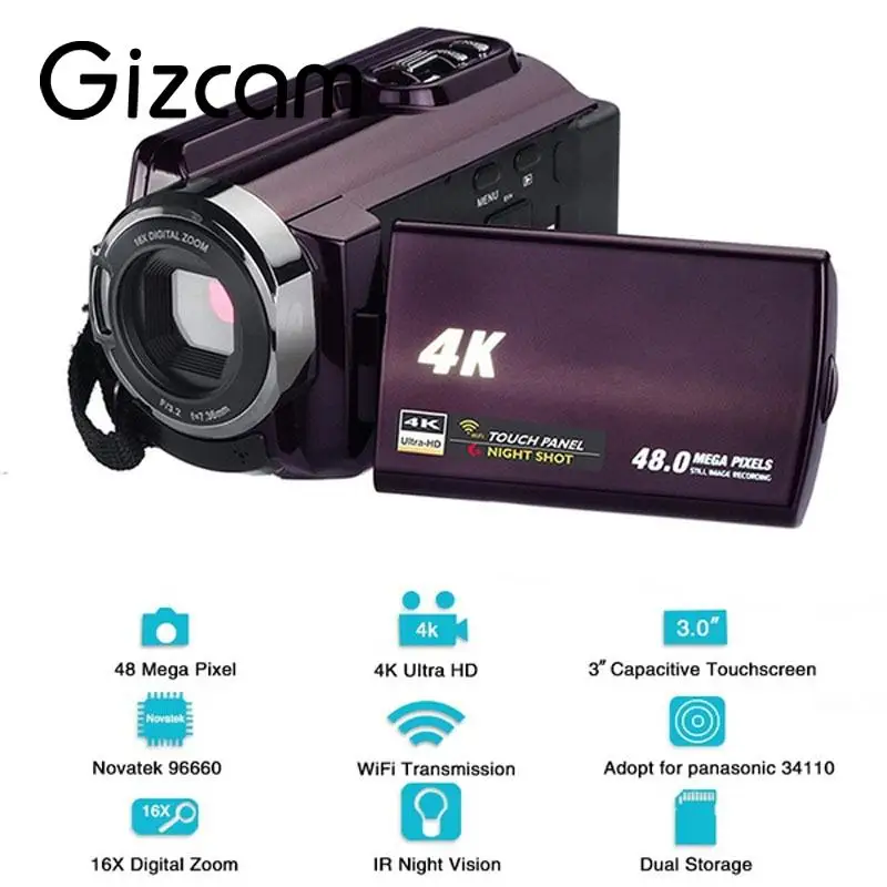 FULL HD 4K 24MP 3''LCD DV Camcorder Photography Brown FULL HD 4K 24MP 3''LCD Digital Camcorder 16X ZOOM Wedding Record
FULL HD 4K 24MP 3''LCD DV Camcorder Photography Brown FULL HD 4K 24MP 3''LCD Digital Camcorder 16X ZOOM Wedding Record