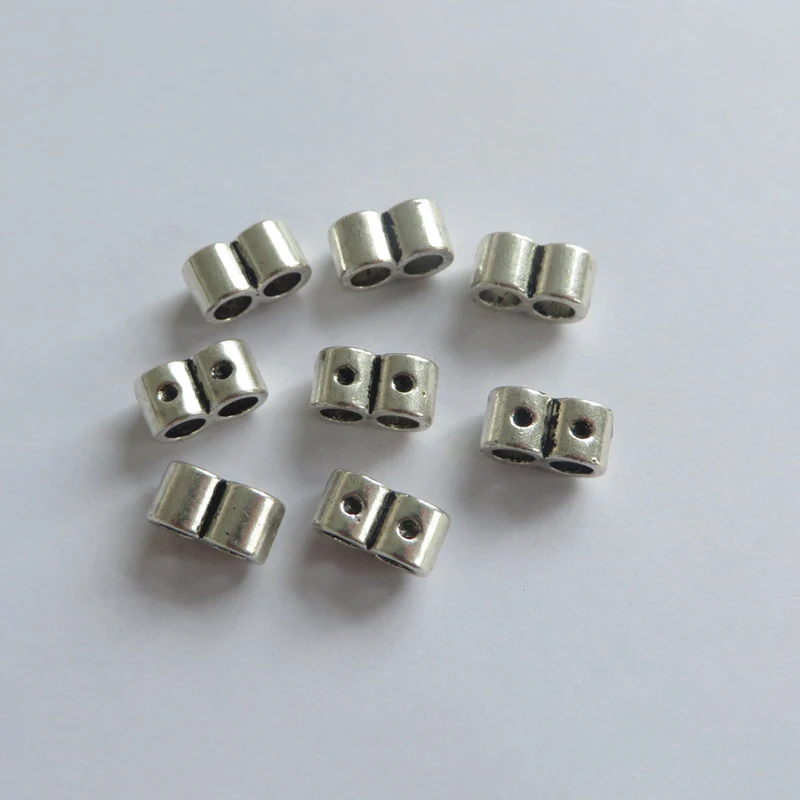 50pcs Antique Sliver Color Alloy Spacers 2-Strands Separator For 3mm Round Leather Bracelet Jewelry Findings
50pcs Antique Sliver Color Alloy Spacers 2-Strands Separator For 3mm Round Leather Bracelet Jewelry Findings