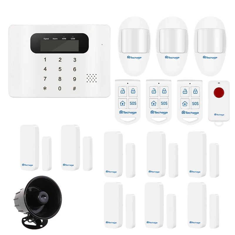 Techage Touch GSM Alarm Systems Android IOS APP Alarms PIR Motion Detector Wired Siren Smart Sensor Home Security Alarm DIY Kit
Techage Touch GSM Alarm Systems Android IOS APP Alarms PIR Motion Detector Wired Siren Smart Sensor Home Security Alarm DIY Kit