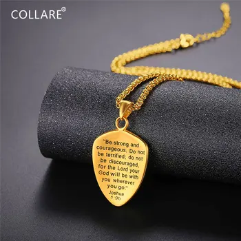Collare Joshua 1:9 Pendant Be Strong And Courageous Stainless Steel Christian Jewelry Gold/Black Color Bible Verse Necklace P839
Collare Joshua 1:9 Pendant Be Strong And Courageous Stainless Steel Christian Jewelry Gold/Black Color Bible Verse Necklace P839