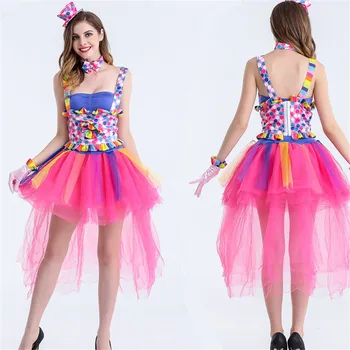 Womens Pretty Clown Costume Colorful and Funny For Adults Cosplay Party Fancy Dress Outfits Parisian Christmas Halloween Costume
Womens Pretty Clown Costume Colorful and Funny For Adults Cosplay Party Fancy Dress Outfits Parisian Christmas Halloween Costume