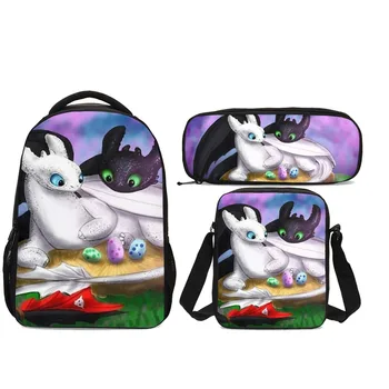 Cartoon How To Train Your Dragon 3 3PCS/SET Women School Backpacks Kids Pencil Bag Bag For Teenage Girls Bagpack Mochila Escolar
Cartoon How To Train Your Dragon 3 3PCS/SET Women School Backpacks Kids Pencil Bag Bag For Teenage Girls Bagpack Mochila Escolar