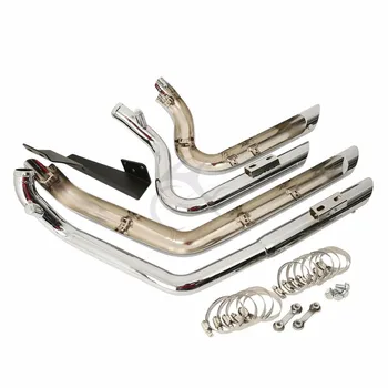Motorcycle Chrome Motorbike Staggered Shortshots Exhaust Drag Pipes Heat Shields For Harley Sportster XL 883 1200 04-13 12
Motorcycle Chrome Motorbike Staggered Shortshots Exhaust Drag Pipes Heat Shields For Harley Sportster XL 883 1200 04-13 12