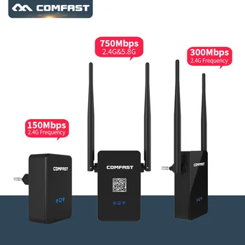 

Wireless Wifi Repeater 300Mbps 750Mbps Comfast Dual Band 2.4/5G Range Expander Signal Booster Extender Router CF-WR750AC V2