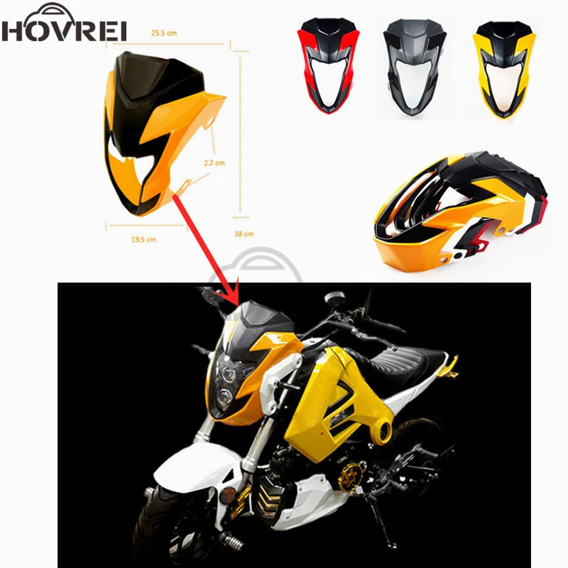 NEW Headlight Front Upper Cowl Head Light Fairing Cover Wind Shield Screen For Honda Grom MSX125 MSX 125 2013~2015 M3
NEW Headlight Front Upper Cowl Head Light Fairing Cover Wind Shield Screen For Honda Grom MSX125 MSX 125 2013~2015 M3