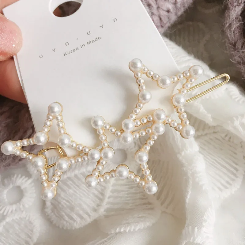 Fashion stars Pearl Flower Hair Accessories Hair clip for Women Girls high quality Hairpins Circular barrettes
Fashion stars Pearl Flower Hair Accessories Hair clip for Women Girls high quality Hairpins Circular barrettes