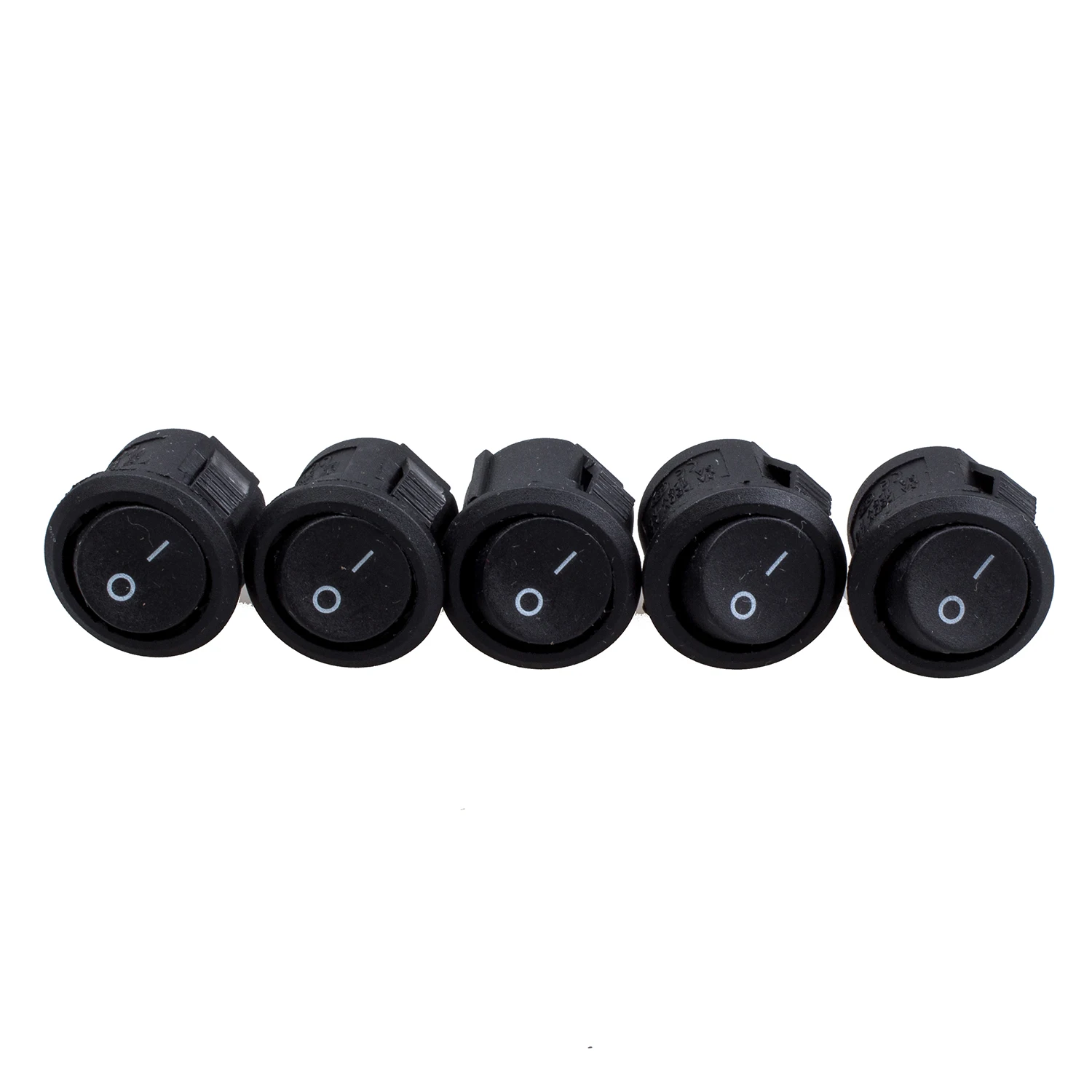 JFBL 5 Pcs SPST Black Button On/Off Round Rocker Switch AC 6A/125V 3A/250V
JFBL 5 Pcs SPST Black Button On/Off Round Rocker Switch AC 6A/125V 3A/250V