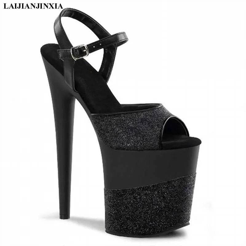 LAIJIANJINXIA Sexy bride Roman 20cm high heels sandals, black paint on the shiny decorative clubhouse dancing shoes E-154
LAIJIANJINXIA Sexy bride Roman 20cm high heels sandals, black paint on the shiny decorative clubhouse dancing shoes E-154