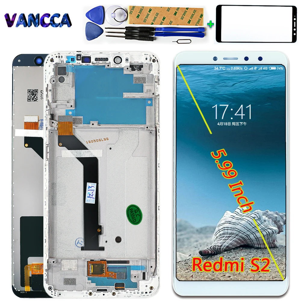 Vancca 5.99 inch LCD display For Xiaomi Redmi S2 touch screen Digitizer Assembly 1440*720 for Redmi Y2 Frame with Free Tools
Vancca 5.99 inch LCD display For Xiaomi Redmi S2 touch screen Digitizer Assembly 1440*720 for Redmi Y2 Frame with Free Tools