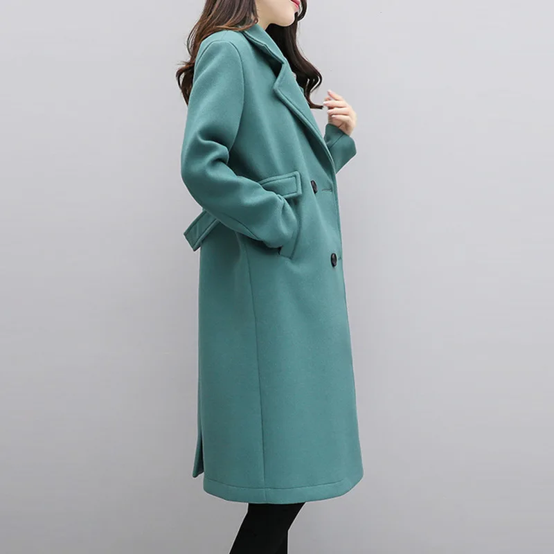 Sweet Loose Long Winter Fashion Wool Coats Double Breasted Wool Blend Coat and Jacket Turn-down Collar Coat Femenino
Sweet Loose Long Winter Fashion Wool Coats Double Breasted Wool Blend Coat and Jacket Turn-down Collar Coat Femenino